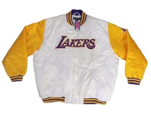 Vintage 2000 Reebok NBA Fusion Los Angeles Lakers Satin Jacket - Size XL w/ Tags - Picture 1 of 12