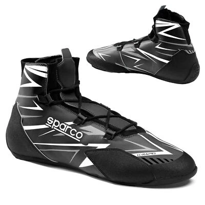 2025 Sparco K-RAPID Karting Boots Shoes Lace Up Version FIA 8877 Approved Spec - Image 1 of 4