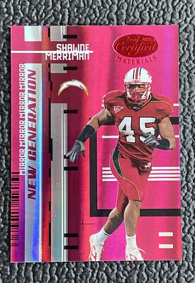 🔥SHAWNE MERRIMAN 2005 LEAF CERTIFIED MIRROR RED REFRACTOR ROOKIE CARD /100!🔥 - Image 1 of 2