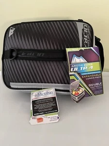 ULTRA Arctic Zone Expandable Lunch Pack with 2 Containe+lid, 1 Ice pack (Black) - Picture 1 of 1