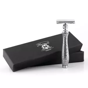 Double Bord Sécurité Rasoir Avec Fait Main Argent Antique Handle Parfait Homme - Picture 1 of 3