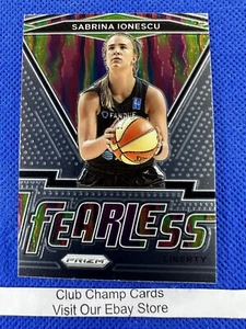 2021 #20 Sabrina Ionescu WNBA Panini Prizm Fearless Inserto Base Liberty - Foto 1 di 2