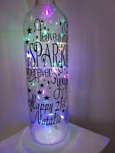 Personalised Light Up Birthday Bottle Any Age And Name Gift Boxed Free Post