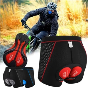 Bicycle Shorts Cycling Men Women Bike Underwear Pants Soft Sponge Gel Padded 5D - Picture 1 of 19