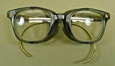 Vintage AO AMERICAN OPTICAL SAFETY GLASSES Horn-Rimmed With Side Screens 1960s