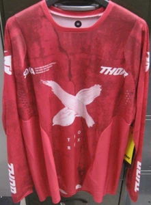 THOR Pulse Hazard Hombres MX Offroad JERSEY Rojo Nuevo en Paquete ATV UTV Camisa de Montar - Imagen 1 de 15