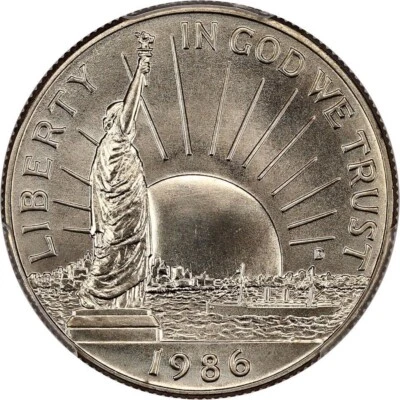 1986 D Ellis Island Half Dollar Gem BU no Box or COA - Image 1 of 2