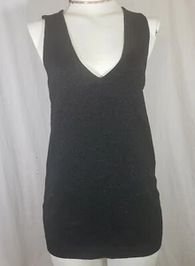 Ann Taylor Top Brillo Negro y Plata  - Imagen 1 de 7