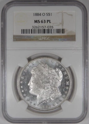 1884 O $1 NGC MS 63 PL Silver Morgan Dollar [035] - Image 1 of 4