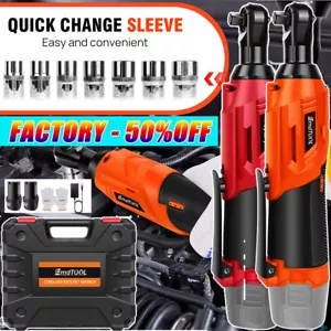 12V Elektro Akku Ratsche 3/8" Rechter Winkel Schraubenschlüssel Schlag Elektrowerkzeug mit Akku - Bild 1 von 16
