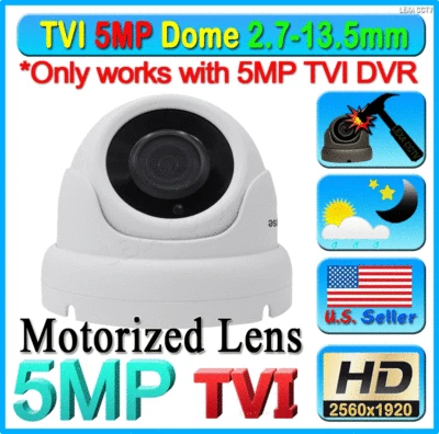 LEXA CCTV LEXAcctv 5MP TVI HD 2.7-13.5mm MOTORIZED Zoom WeatherProof Video CCTV Camera .