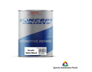 Concept Paints Acrylic Satin Black 1lt. Automotive Paints - Picture 1 of 1
