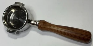 DIBTSA 58mm Coffee Portafilter 2 Ears W/ Filter Basket & Wood Handle New! - Picture 1 of 11