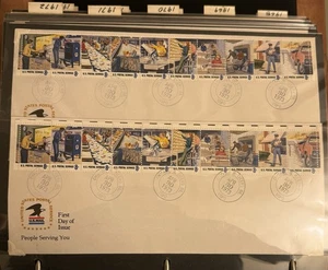 100 gemischte Briefmarken USA Ersttagsbriefe 1970-1973. Seltenes Lot ohne Binder - Bild 1 von 24