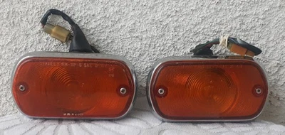 Vintage 75-77 Honda Civic Front Signal Lights Left & Right OEM Stanley Amber - Image 1 of 4