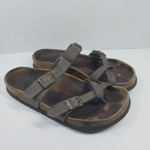 Birkenstock Mayari Birkibuc Sandals EU Size 38 US Size 7/7.5 Thong Mocha Shoes - Picture 1 of 17