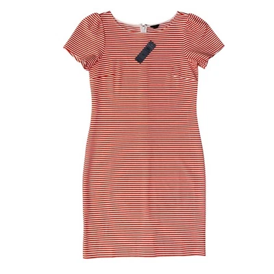 Ann Taylor Petite Red White Striped Sheath Dress Women's 6P NWT $109 - Image 1 of 4