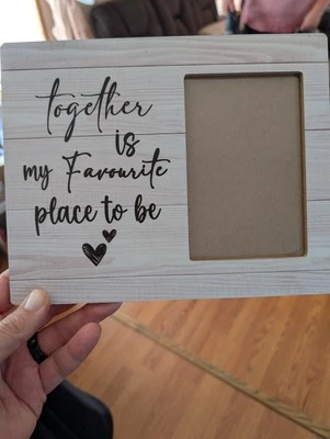 Marco de fotos 4x6, vertical, nuevo sin caja, juntos es mi lugar favorito para estar Foto 1 de 2