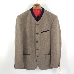 Rofan Janker Herren Gr 102 Grau Blau Wolle Baumwolle Trachtenjacke Jacke Olching - Bild 1 von 9