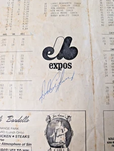 1988 Braves vs Expos Spring Training Program - Andres Galarraga Auto - Picture 1 of 4