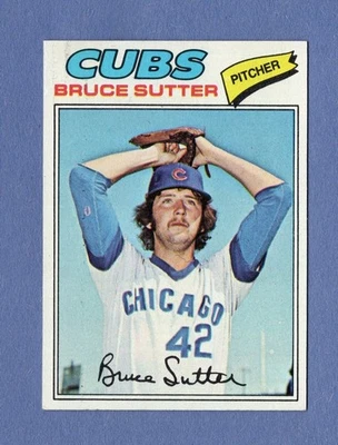 1977 Topps Béisbol ~ Tarjeta #144 ~ Bruce Sutter Cubs Salón de la fama Novato (a) ~ Casi Nuevo/Como Nuevo Foto 1 de 2