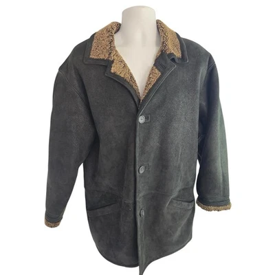 Chaqueta Abrigo Joseph & Lyman Para Hombre Cuero Piel de Oveja Piel de Oveja Vintage 42 L XL Foto 1 de 4