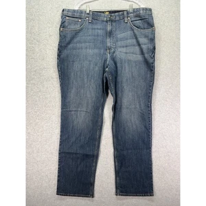 Lee Jeans Mens 42x34 Blue Thatch Relaxed Fit Straight Leg Stretch Denim - Picture 1 of 9