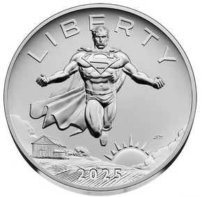 2025 DC COMICS  SUPERMAN 2.5oz SILVER MEDAL *PRE-SALE* - CONFIRMED ORDER In Hand - Picture 1 of 1