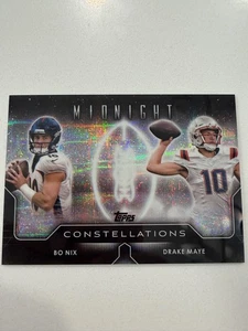 2024 Topps Midnight Bo Nix Drake Maye C-21 RC Constelaciones Rayo de Luna  - Imagen 1 de 3
