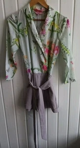 Ted Baker Floral Shorts Jumpsuit With Belt Size 1 UK 8 CS - Picture 1 of 4