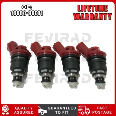 4 OEM-Fuel Injectors OE Hitachi 16600-53J00 fit 91-99 Nissan 240SX Nissan Altima - Imagem 1 de 4