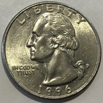 1996 P - Washington Quarter w/Doubled Die Motto-DDD- XF - #q181 - Image 1 of 4
