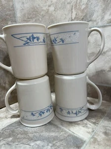 Vintage Corning Ware FIRST OF SPRING Coffee Mugs Cups - Set Of 4,preowned - Picture 1 of 8