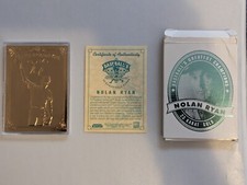 1996 Bleachers Greatest's Champions NOLAN RYAN 23K Gold Commemorative Card w COA