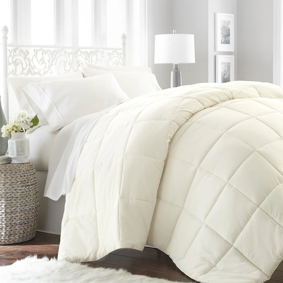 ienjoy Home IEH-COMF-10-2 Comforter, Size King - Ivory