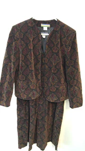 Vintage Bryn Connelly Jumper Dress + Jacket Cottagecore Paisley Size 12 Japan - Picture 1 of 12