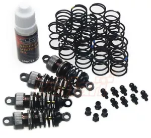NEW Yeah Racing Shock-Gear Damper 4pc 1/10 RC Touring Car Gun Metal FREE US SHIP - Picture 1 of 2
