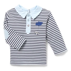 C - Polo Rayé Bleu et Marine Un Amour de Marese Bascule Marese Taille 1 Mois - Foto 1 di 1