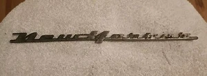 1950 Chrysler New Yorker script emblem 11 1/2" 1301496, ORIGINAL EMBLEM - Picture 1 of 7