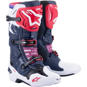 Alpinestars Tech 10 Supervent Boots 12 Night Navy/White/Rainbow 2010520-7062-12 - Picture 1 of 1