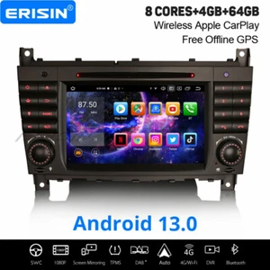 64GB Android 13 CarPlay Autoradio Navi Mercedes C/G/CLC Klasse W203 DAB+ CD Wifi - Bild 1 von 21