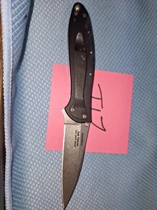 1 KERSHAW LEEK 1660SWBLK KNIFE Camping Fishing EDC NICE Lot T17 - Picture 1 of 4