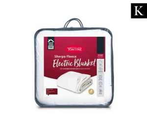 Tontine Sherpa Electric Blanket - KING Bed 3 Heat Settings White - Brand New - Picture 1 of 2