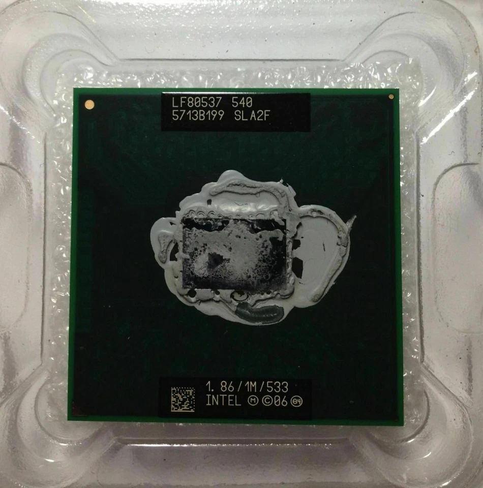 1 Intel 540 CPU processore sla2f 1,86 GHZ 533 MHZ SOCKET P NOTEBOOK COMPUTER PC - Immagine 1 di 1