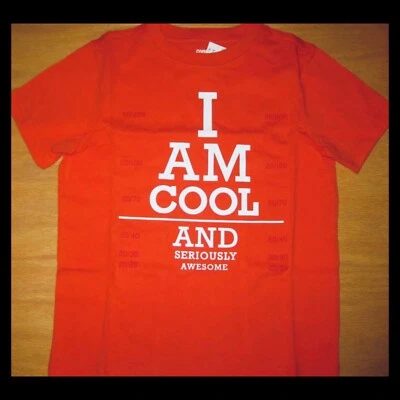 NUEVO CON ETIQUETAS 6 Gymboree “MONSTRO-POLITAN” Algodón Naranja YO SOY COOL Visión Chart CAMISA TOP Foto 1 de 2