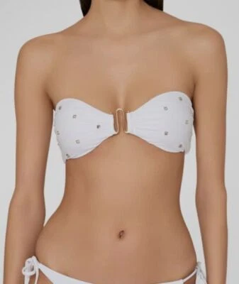 Conjunto térmico de bikini bandeau para mujer Milly Cabana blanco diamante talla S Foto 1 de 4