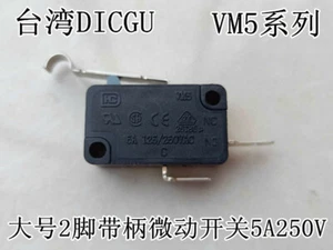 1pz DICGU VM5 Limit Switch 5A 125/250VAC Microinterruttore 2 Pin con Asta di Pressione - Foto 1 di 3