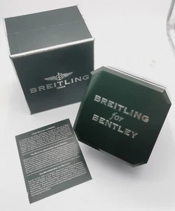 Breitling Rare For Bentley vintage complete bakelite dark green watch box T2 - Picture 1 of 17
