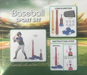 Bennol - Baseball Sport Set T-Ball Training mit Launcher & verstellbarem Wandaufhänger - Bild 1 von 2