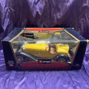 Burago 1932 Alfa Romeo 2300 Spider Burago #3008 Yellow 1/18 Box Damaged - Picture 1 of 6